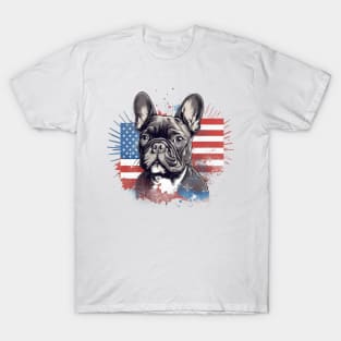 Bulldog firework 4th of July T-Shirt